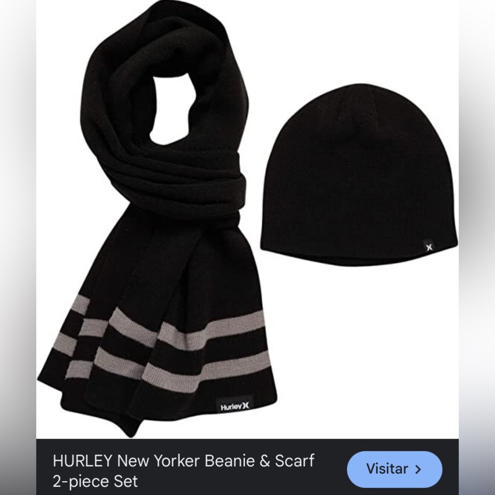 NWT HURLEY New Yorker Beanie & Scarf
2-piece Set